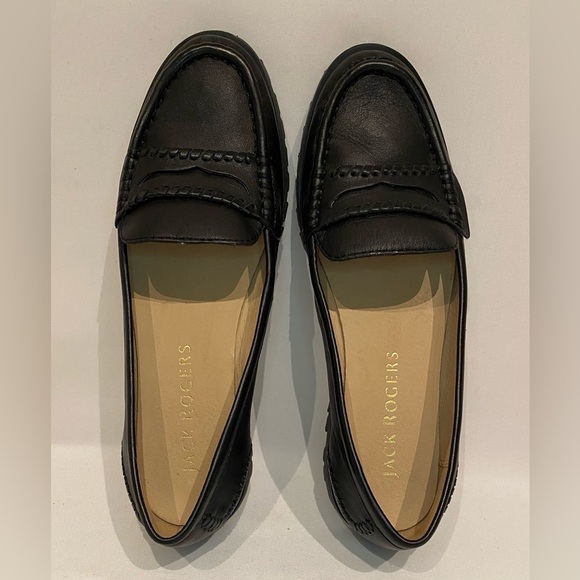 NEW Jack Rogers Women’s Tabby Loafer Black Leather Size 7.5M - Picture 8 of 13